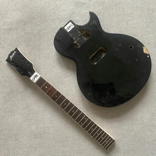 Black Basswood Guitar Body with Maple Neck, Rosewood Fingerboard DIY P