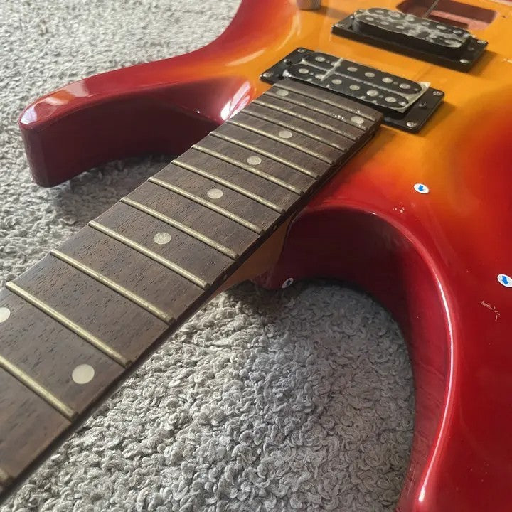 TNC Taiwan Made Electric Guitar, HH Cherry Burst Body, Maple Neck, Ros