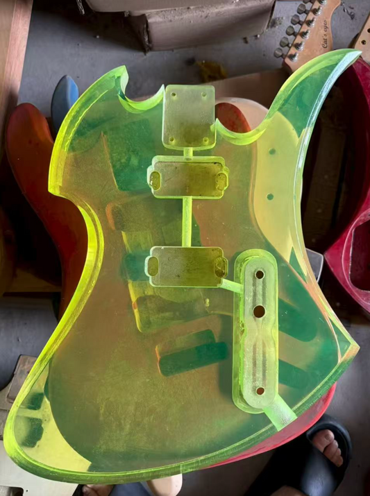 HH Yellow Acrylic Electric Guitar Body