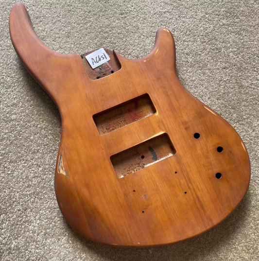 Alder Wood 4 String Bass Guitar Body