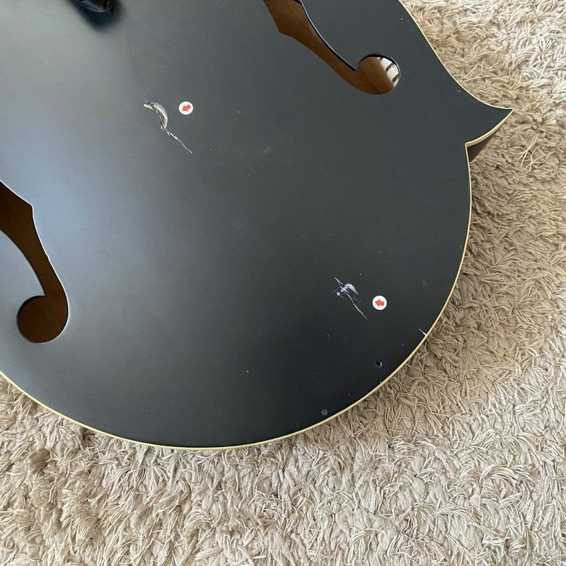 Black 8 String Mandolin, Spruce Top Body, Mahogany Neck, Rosewood Fing