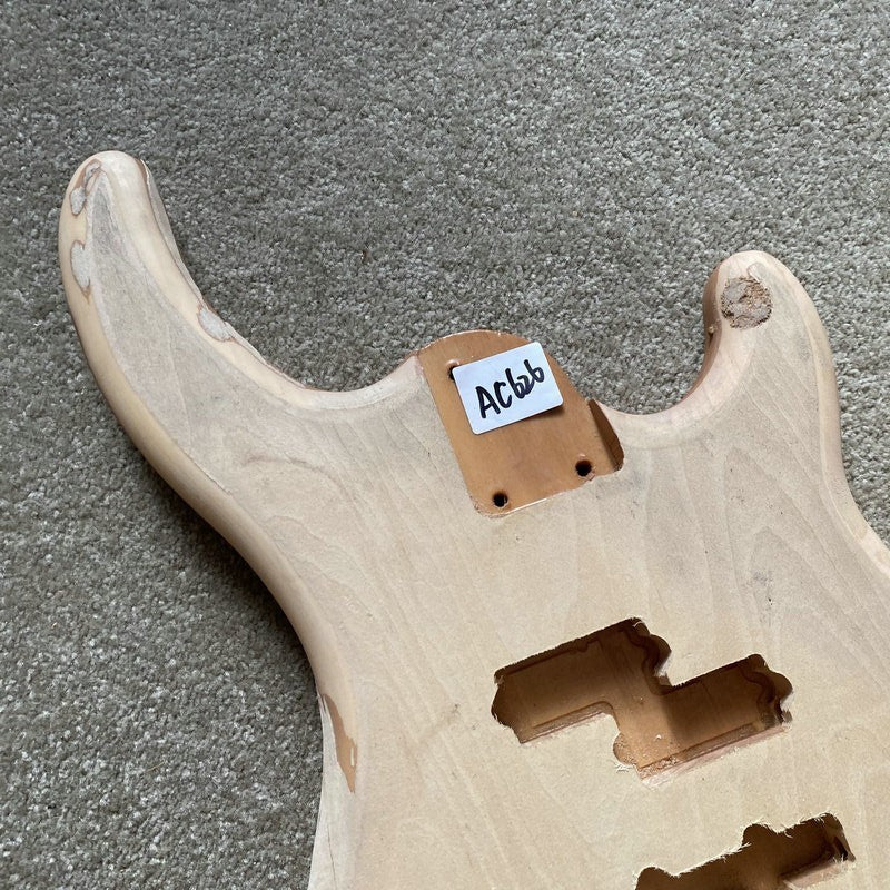 Alder Wood 4 String Bass Guitar Body