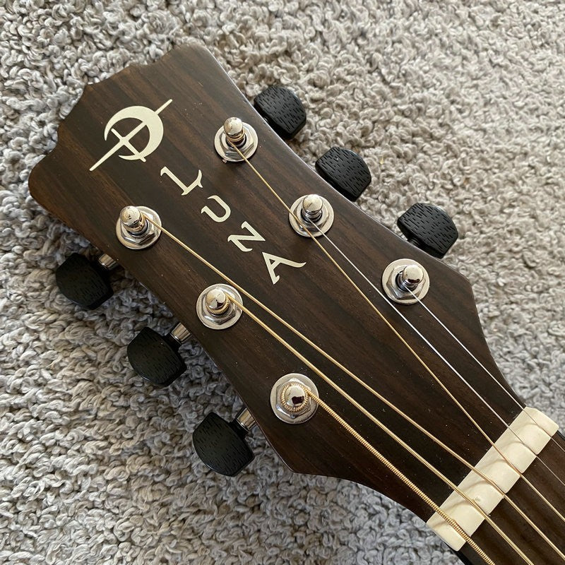 40 Inch Luna Acoustic Guitar, Mahogany Body and Neck, Rosewood Fingerb