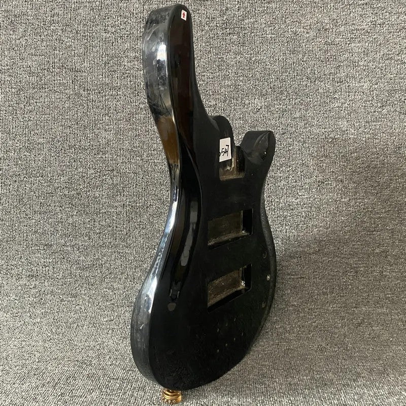 Glossy Black Solid Basswood Bass Guitar Body DIY