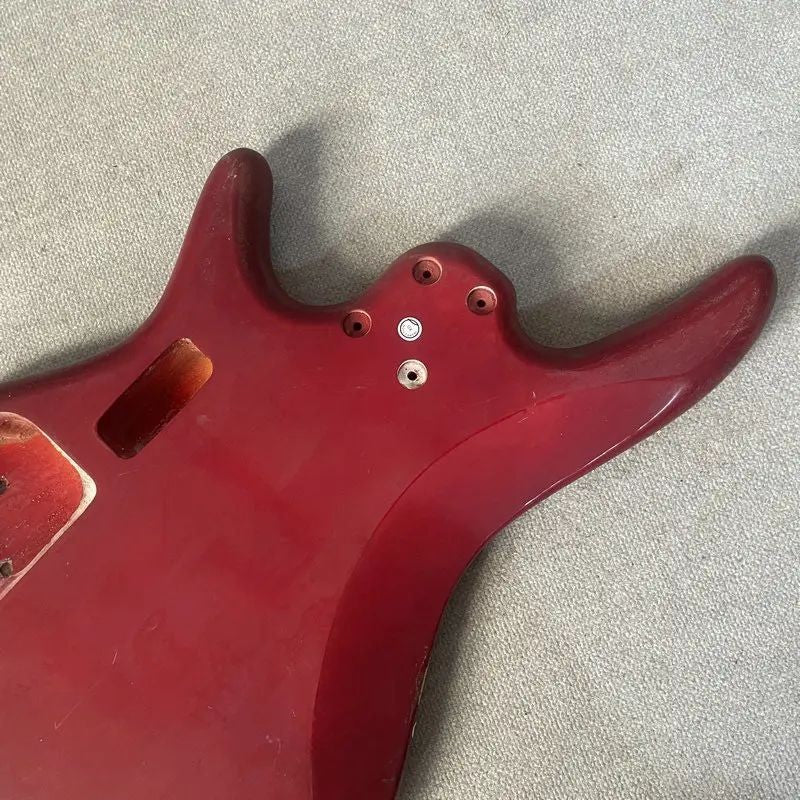 Red Basswood 4 String Electric Bass Body