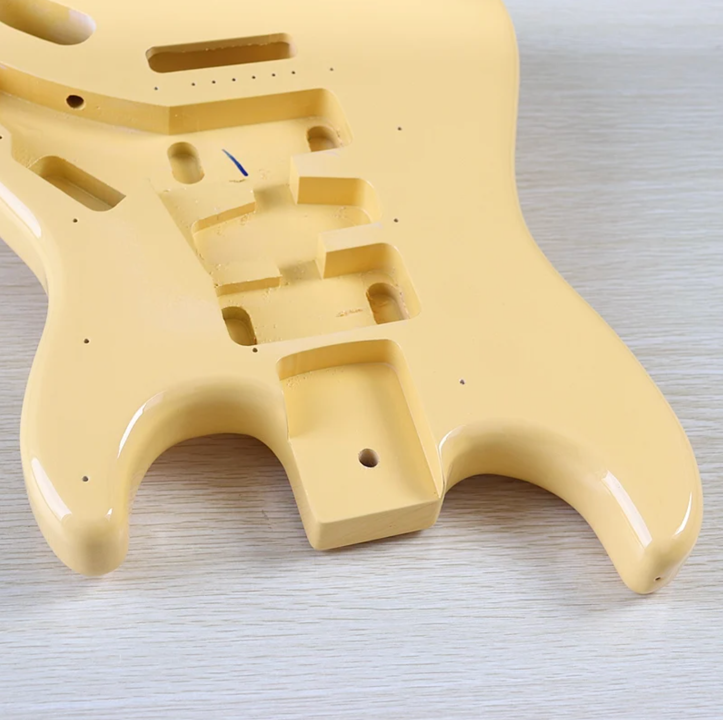 Milky Yellow Guitar Poplar Wood Body Fit Stratocaster Strat