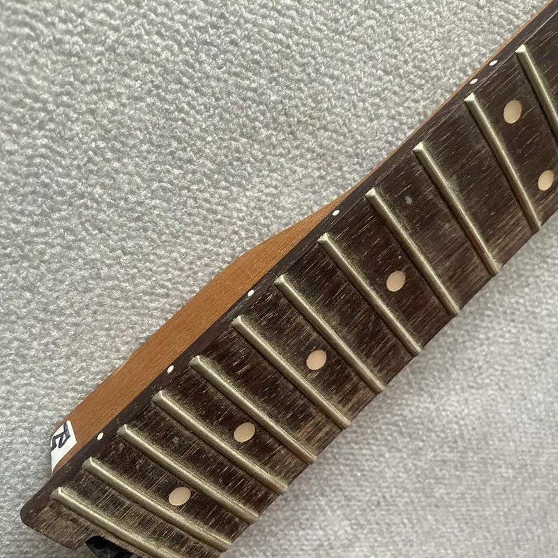 Dark Roasted Maple Electric Guitar Neck, Rosewood Fretboard 22 Frets