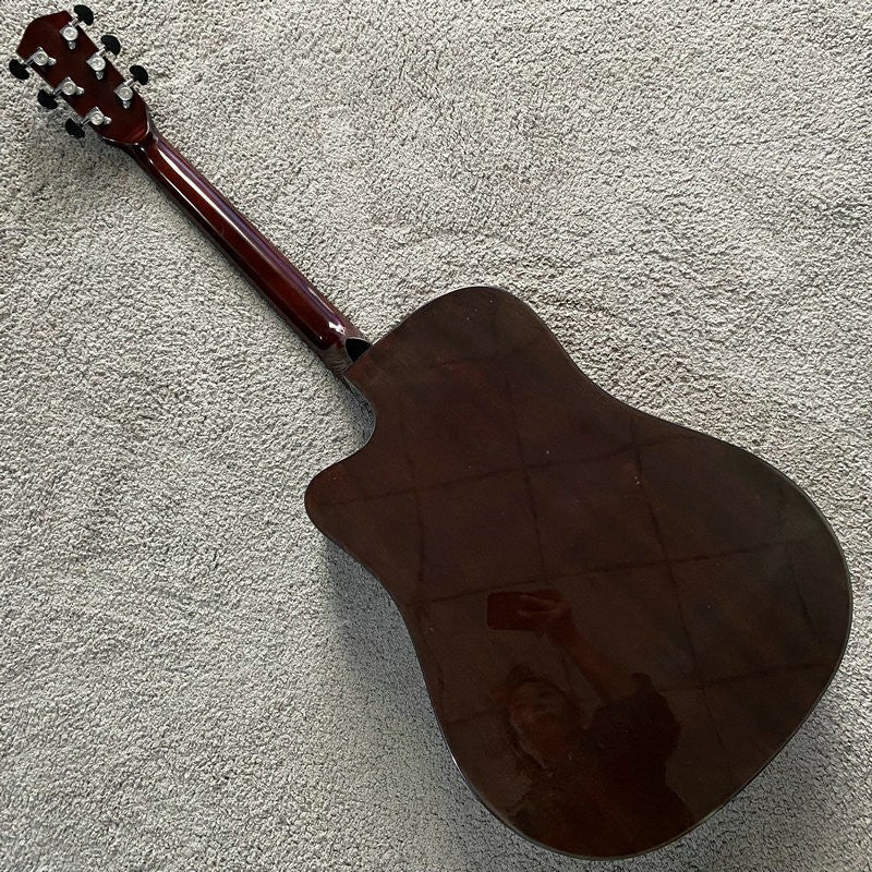 41 Inch Mahogany Wood Acoustic Guitar, Rosewood Fingerboard Neck