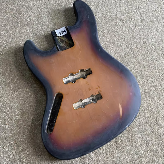 Lefty Basswood 4 String Bass Basswood Body in Sunburst Finish Fit Jazz