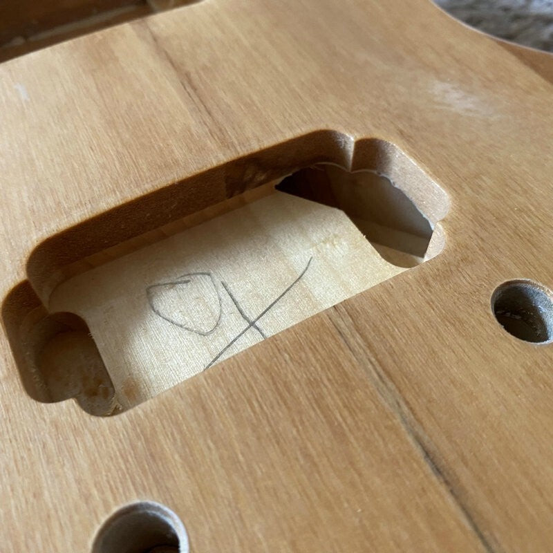 Mahogany Veneer Top Basswood Guitar Body, Maple Neck Fit Les Paul LP