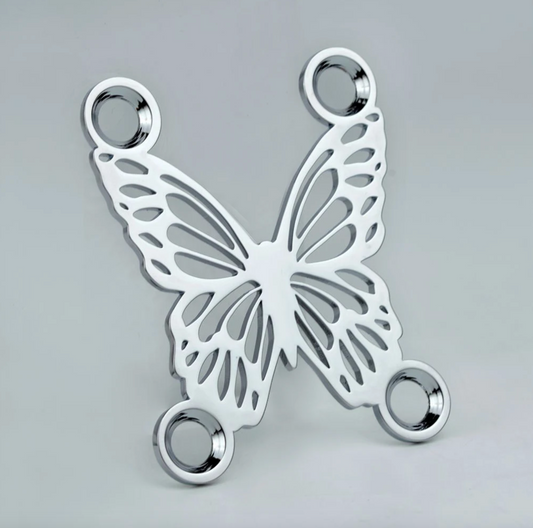 Chrome Butterfly Guitar and Bass Hollowed Neck Plate Fit Fender,Jackso