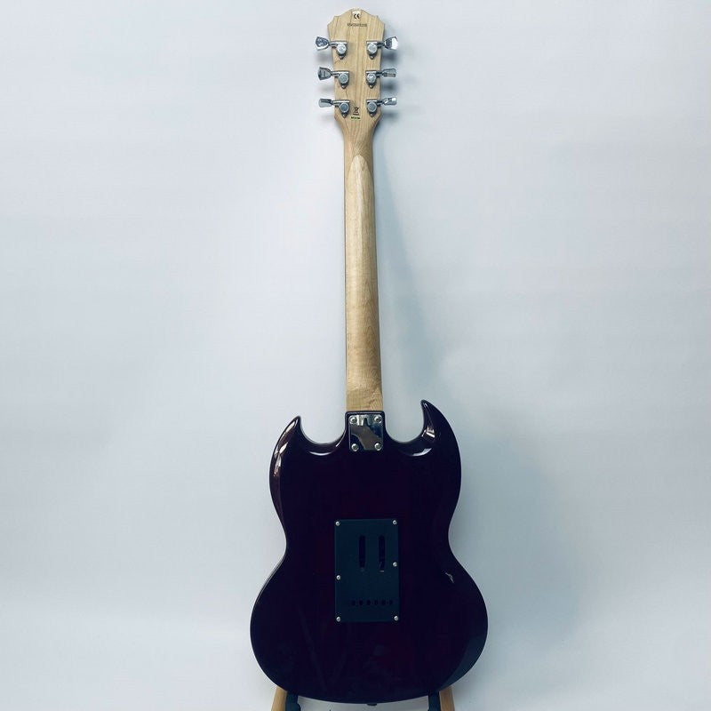 J&D Red Guitar Body with Maple Neck, Rosewood Fingerboard Fit SG Guita