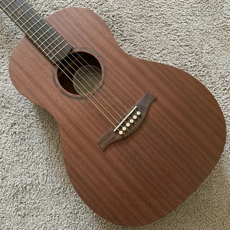 38" Parlor Acoustic Guitar, Mahogany Body and Neck, Rosewood Fingerboa