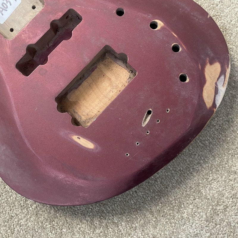 Red Basswood 4/5 String Electric Bass Body