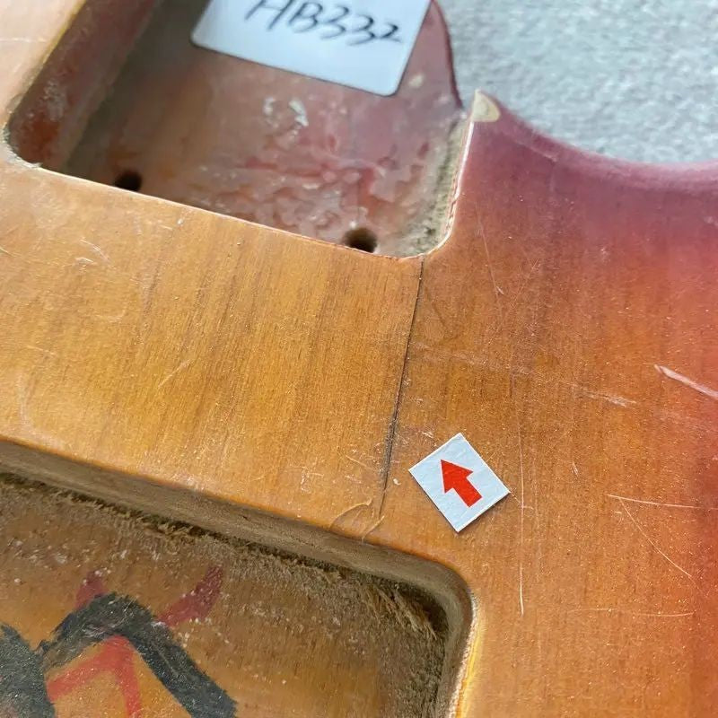Cherry Burst Basswood Bass Guitar Body DIY Project