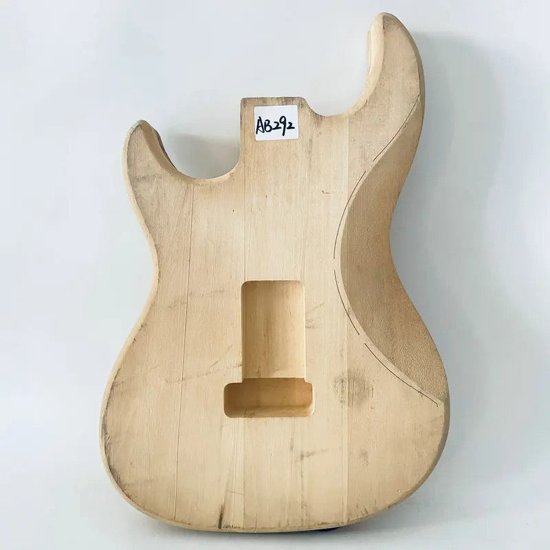 Solid Basswood DIY Double Cutaway Unrouted Guitar Body