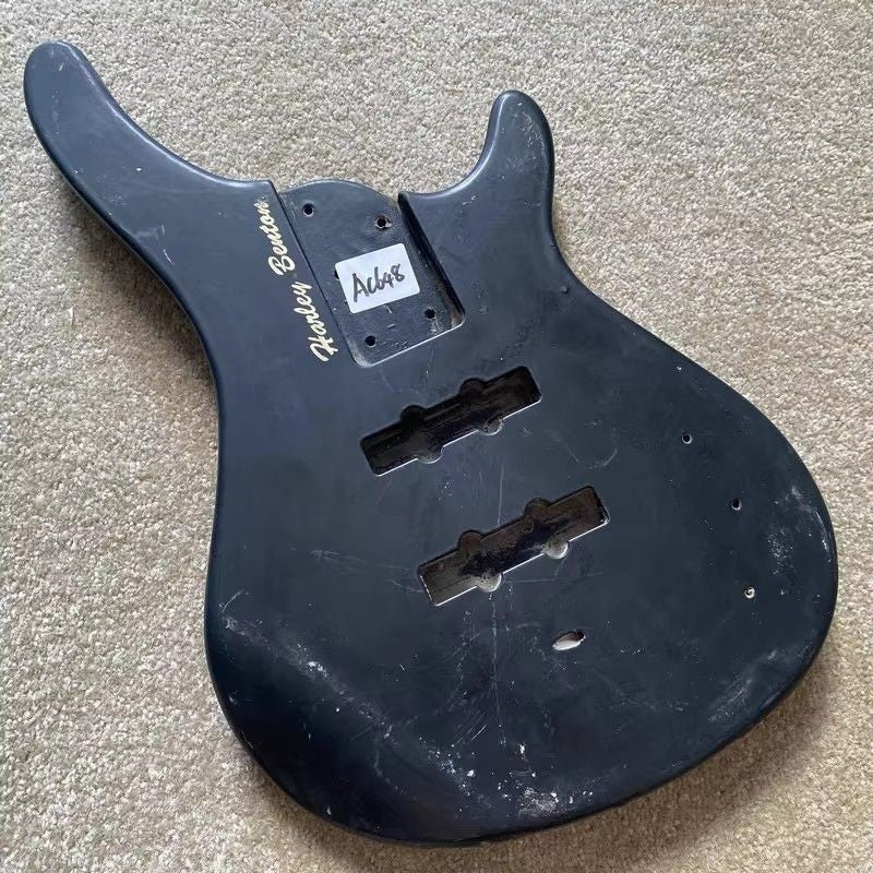 Black Harley Benton 4 String Bass Basswood Body