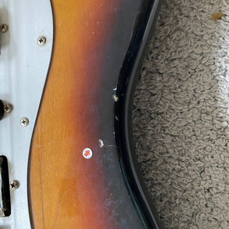 J&D Sunburst HSS Electric Guitar, Solid Basswood Body, Maple Neck, 22