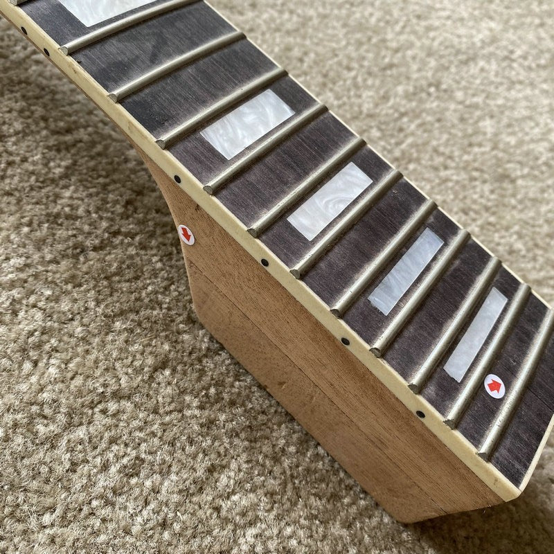 Maple Wood Electric Guitar Neck, Rosewood 22 Frets Fretboard Fit LP Le