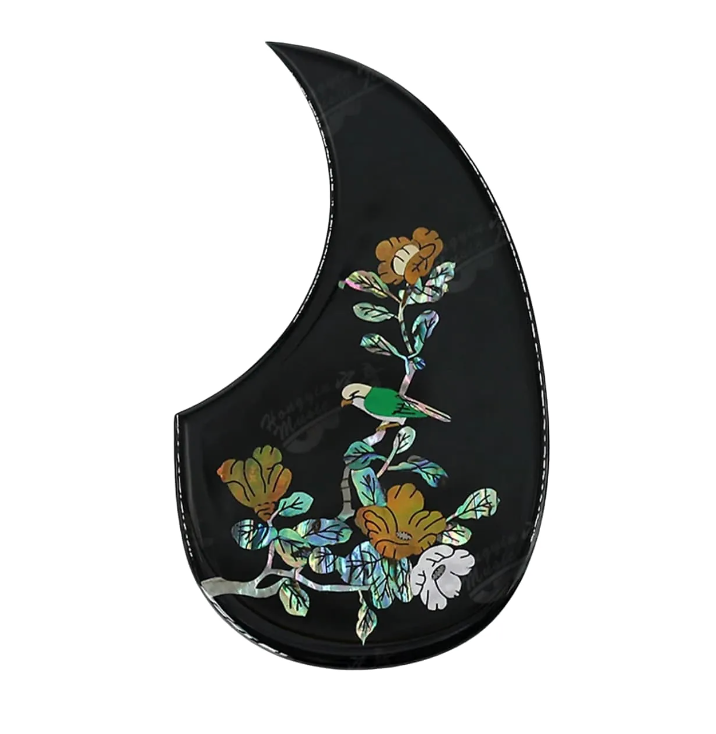 Folk Acoustic Guitar Scratch Plate Pickguard with Abalone Top Bird