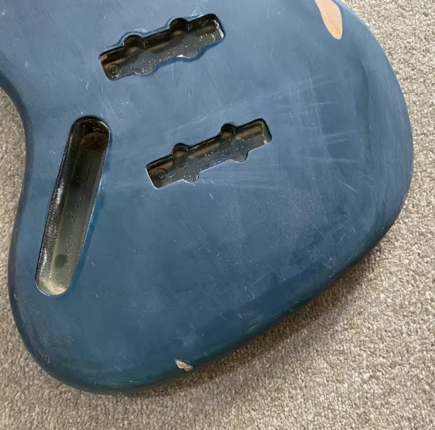 Blue Left Hand 4 String Bass Basswood Body Fit Jazz Bass