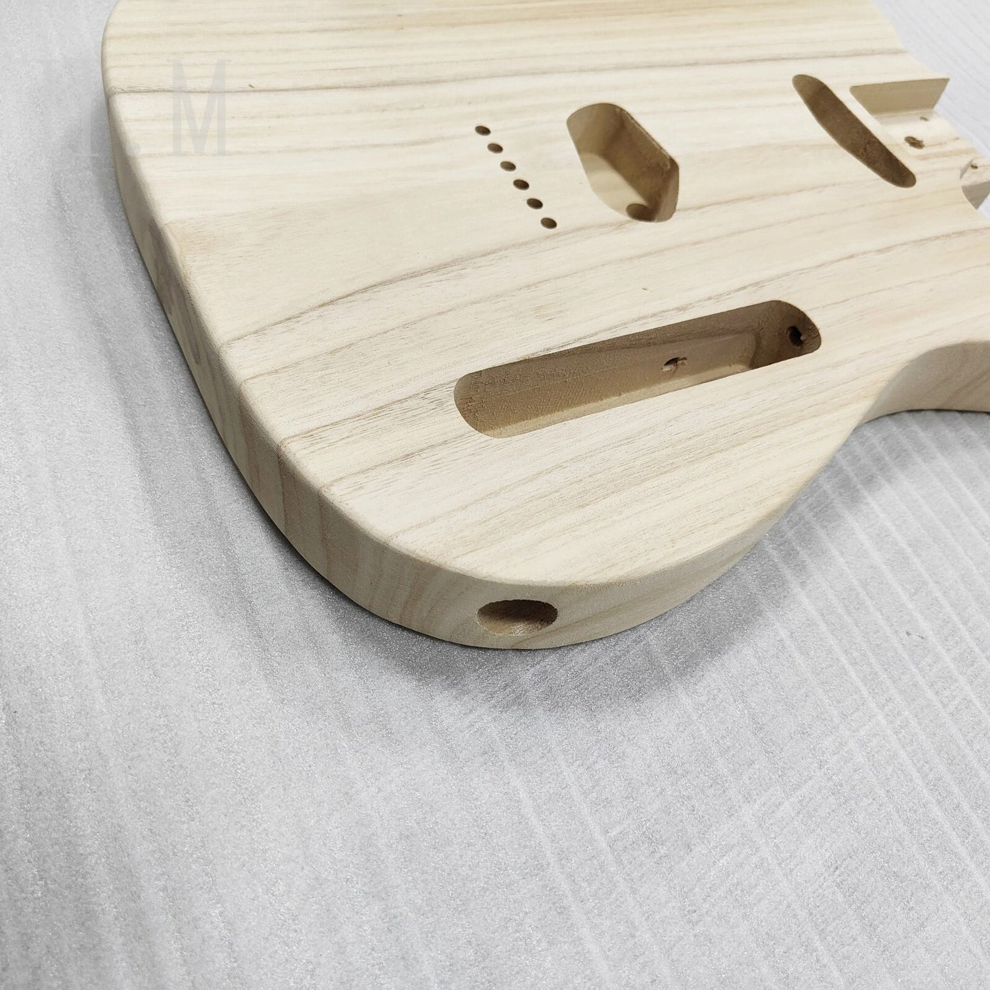 Poplar Wood Guitar Single Cut Body, String Through Bridge Fit Telecast