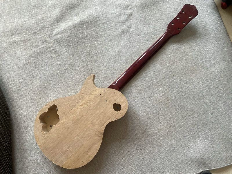 Unfinished Guitar Basswood Body with Neck, Rosewood Fingerboard Fit Le