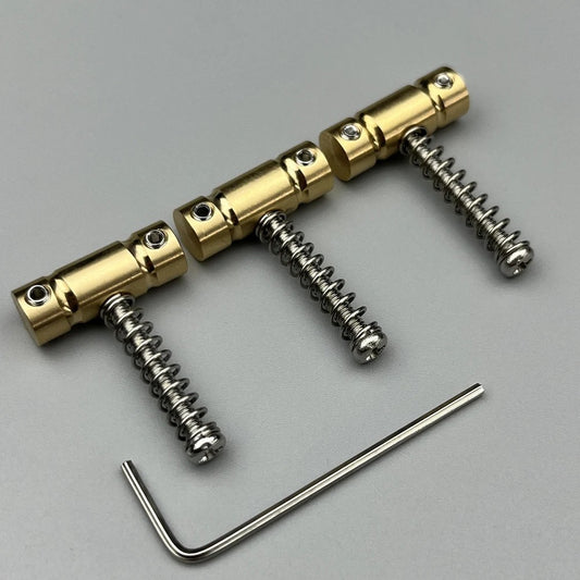 3pcs Brass Guitar Bridge Ashtray Saddles Fit Telecaster Tele