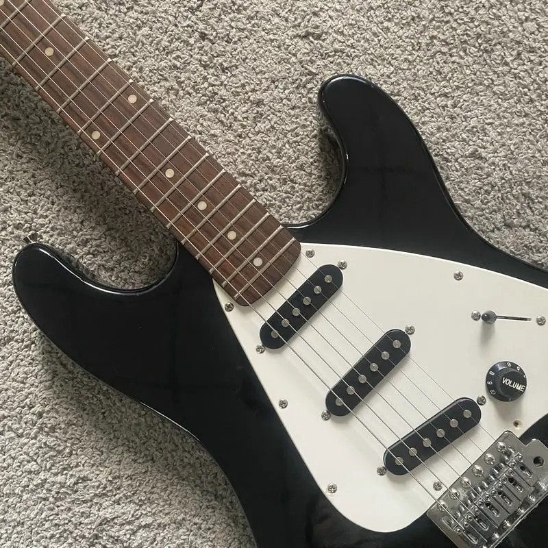 First Act Black Electric Guitar, Basswood Body, Maple Neck, Rosewood F