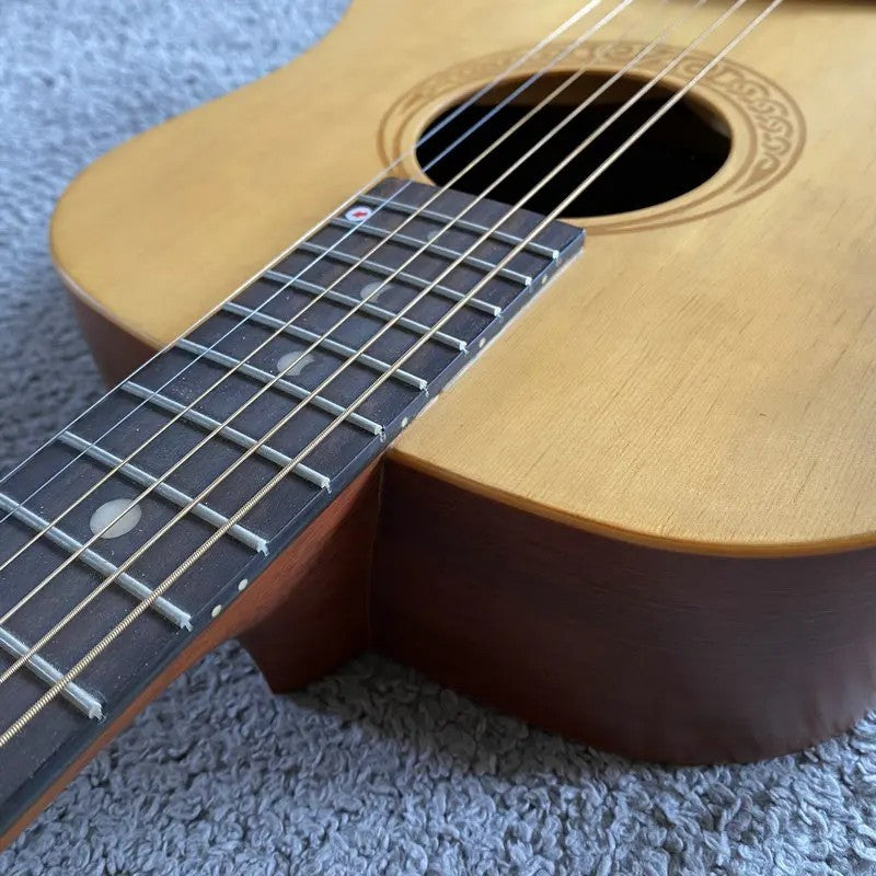 34" Luna Vintage Acoustic Guitar, Spruce Top Body, Mahogany Neck