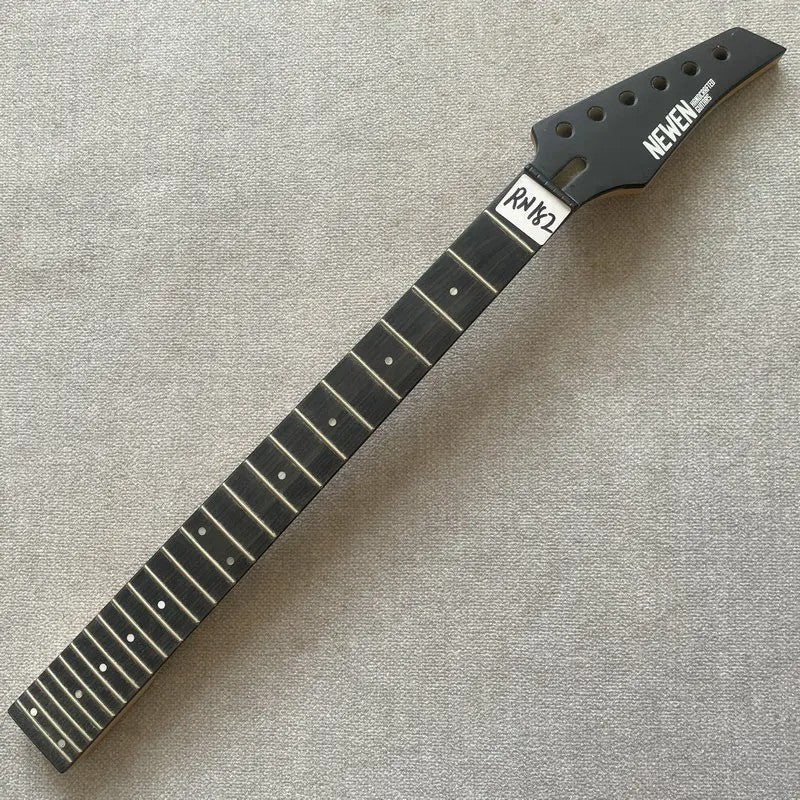 Black Maple Wood Electric Guitar Neck, 24 Frets Rosewood Fretboard