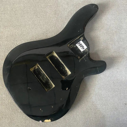 Glossy Black Bass Guitar Body DIY