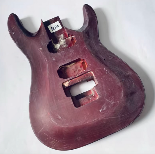 Solid Basswood Dark Red Guitar Body DIY Project
