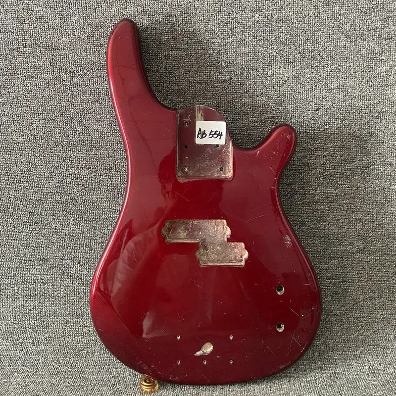 Metallic Red 4 String Bass Basswood Body