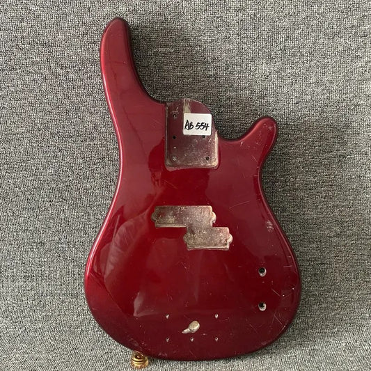 Metallic Red 4 String Bass Basswood Body