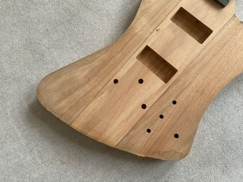 Unfinished 4 String Bass Mahogany Body with Maple Neck Fit Firebird DI