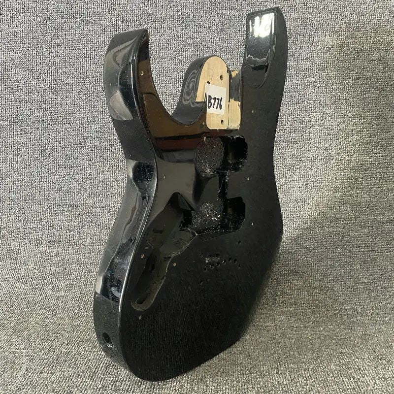 Glossy Black Basswood Guitar Left Hand Body