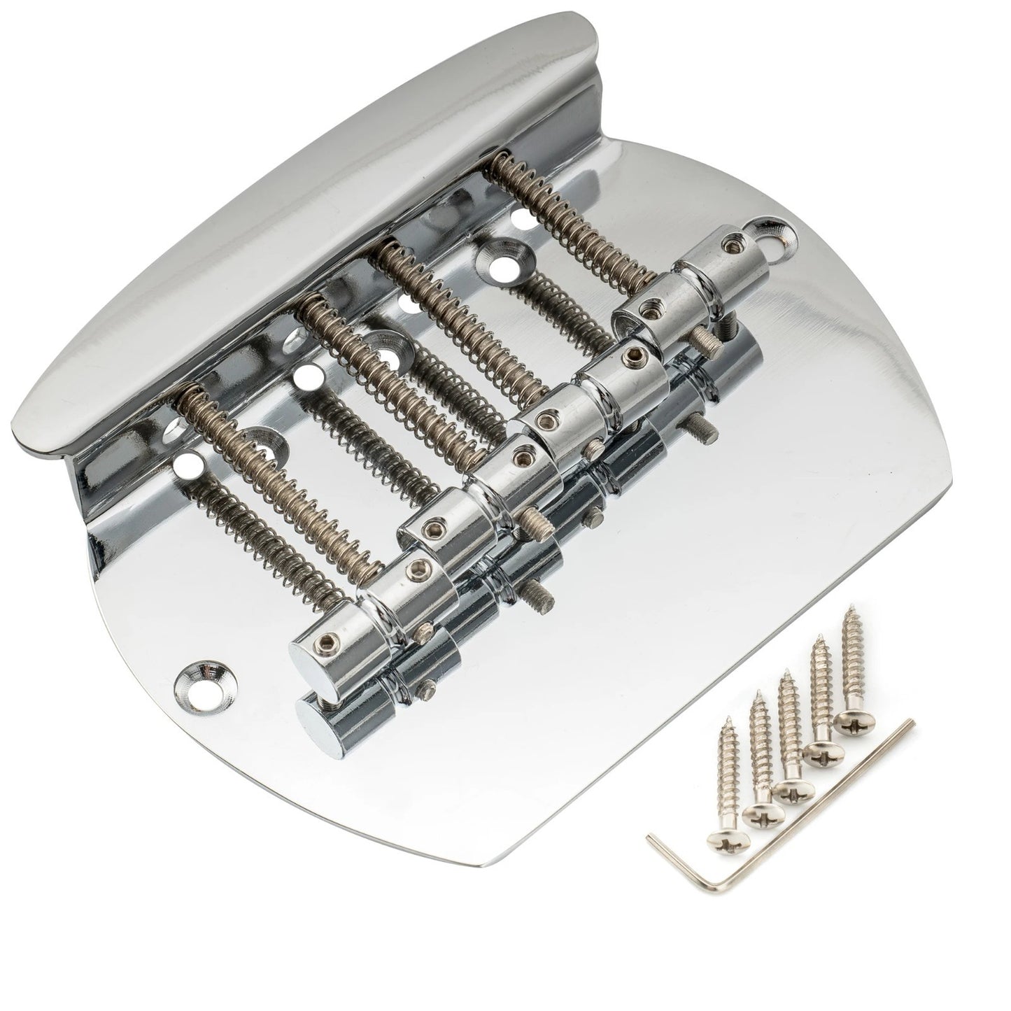 Chrome Dual Load 4 String Electric Bass Hardtail Fixed Bridge Fit Musi
