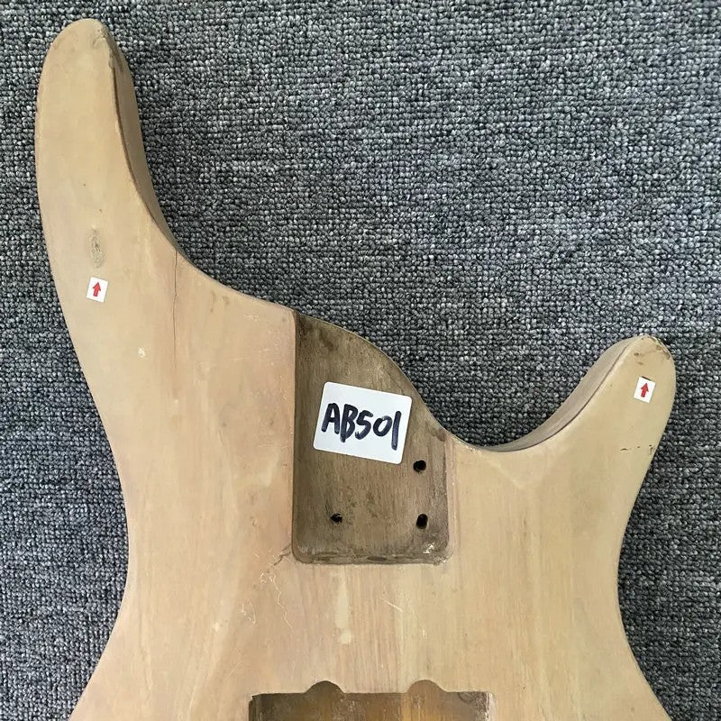 Mahogany Wood Electric Bass Guitar Body