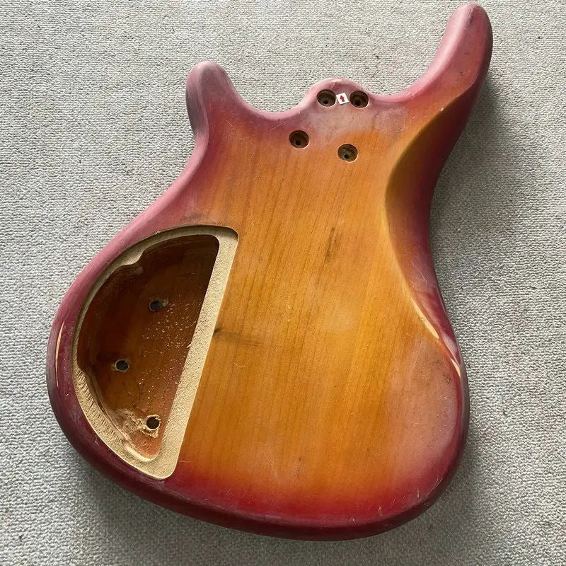 Cherry Burst Basswood Bass Guitar Body DIY Project