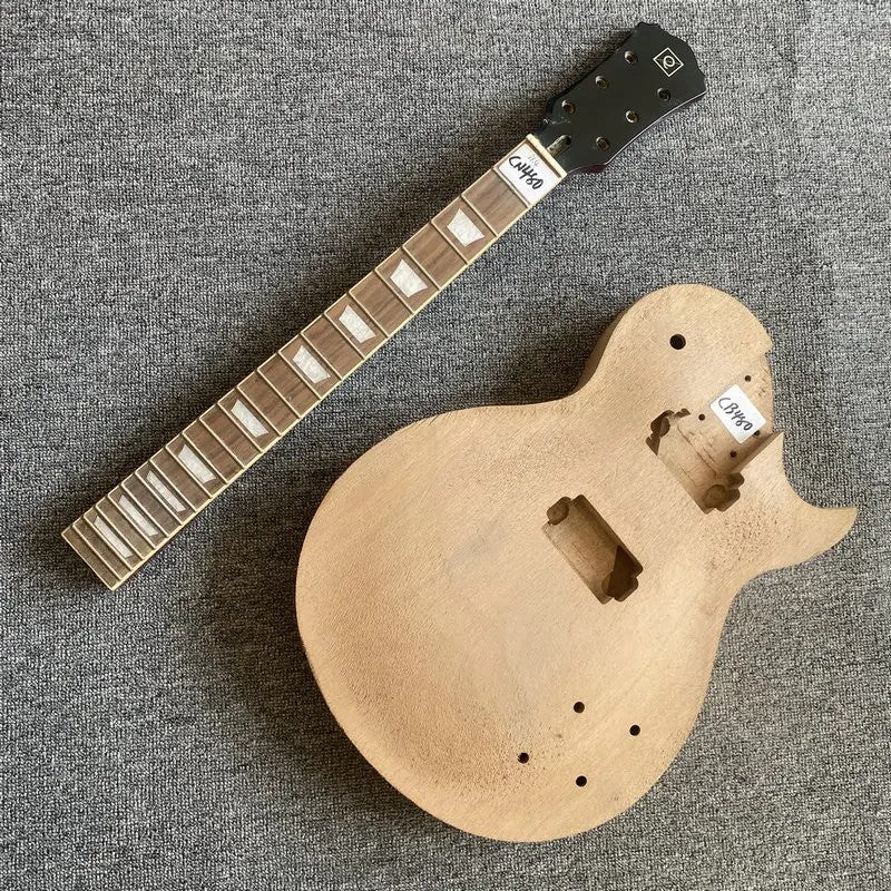 Unfinished Basswood Guitar Body with Maple Neck, Rosewood Fretboard Fi