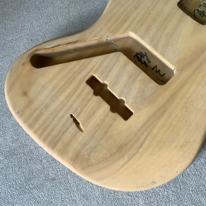 Ash Wood Left Handed 4 String Bass Body DIY Project Fit Jazz Bass