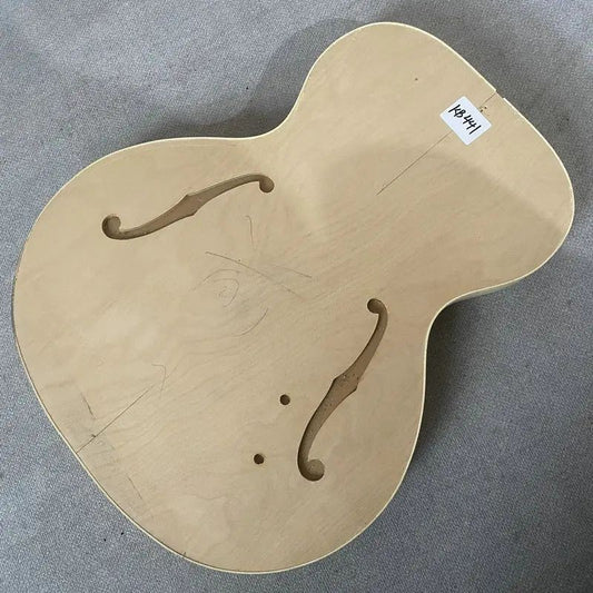 Unfinished Maple Jazz Guitar Semi Hollow Body DIY Project