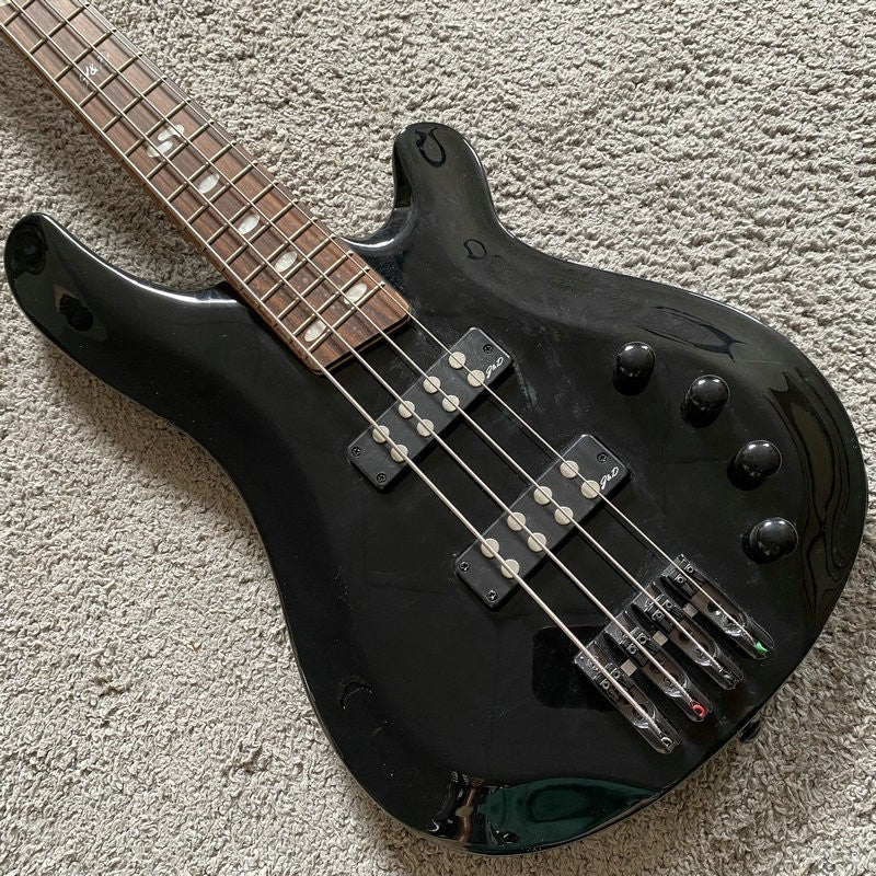 J&D 4 String Electric Bass, Solid Mahogany Body, Maple Neck, Rosewood