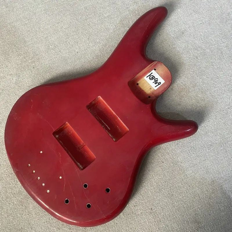 Red Basswood 4 String Electric Bass Body