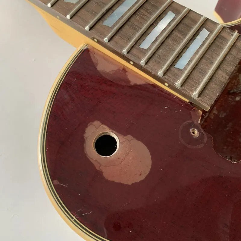 Red DIY Project Guitar Mahogany Body with Maple Neck, Rosewood Fingerb