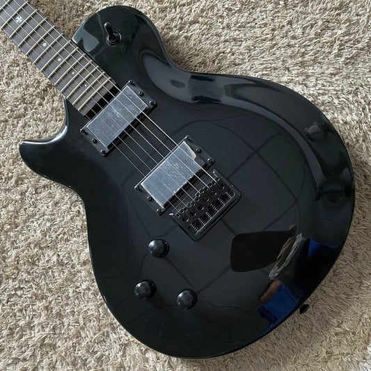 LAG Black Left Handed Guitar, Mahogany Body with Neck, Rosewood Finger