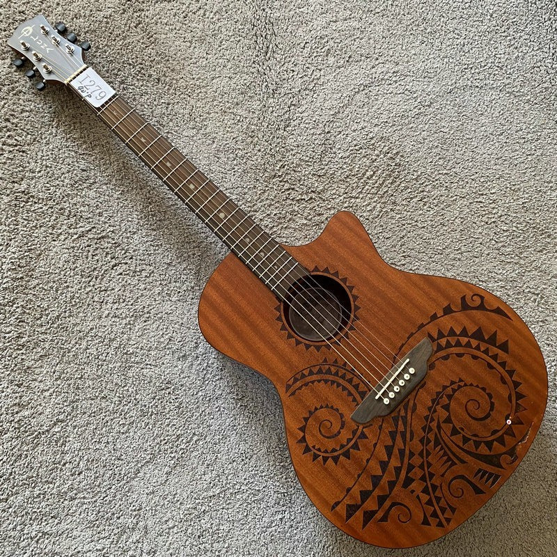40 Inch Luna Acoustic Guitar, Mahogany Body and Neck, Rosewood Fingerb