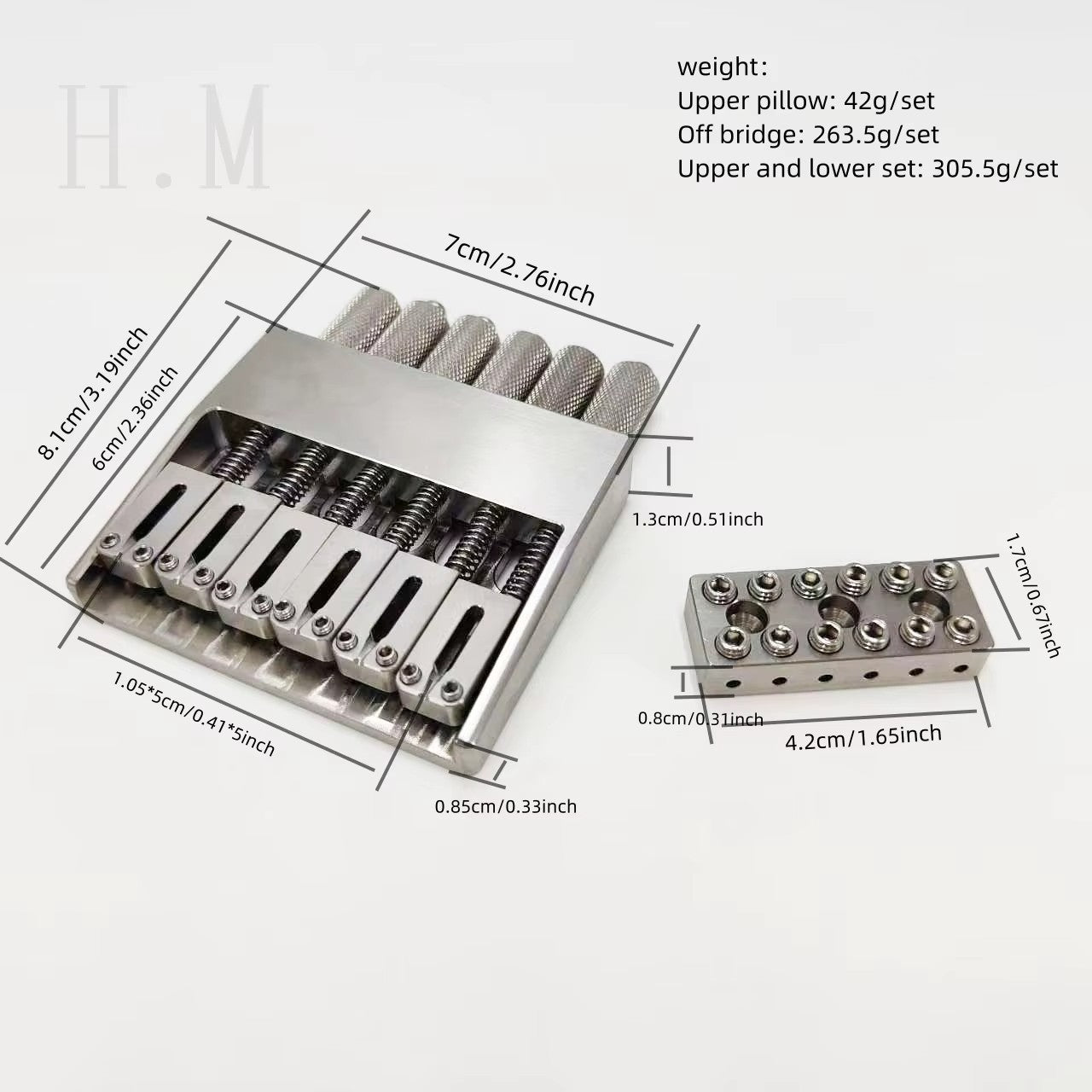 Stainless Steel Headless Guitar String Lock Nut