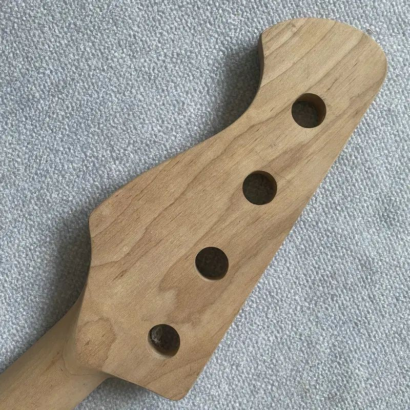 Maple Wood 4 String Bass Neck, 24 Frets Maple Fingerboard